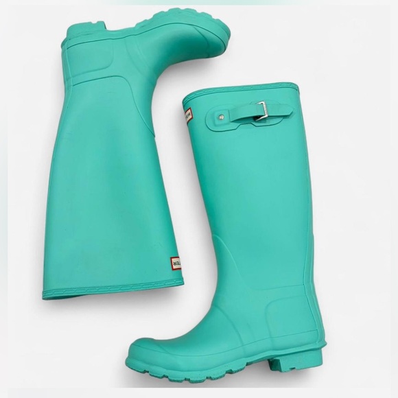 Hunter Aqua Tall Boots - Picture 3 of 8